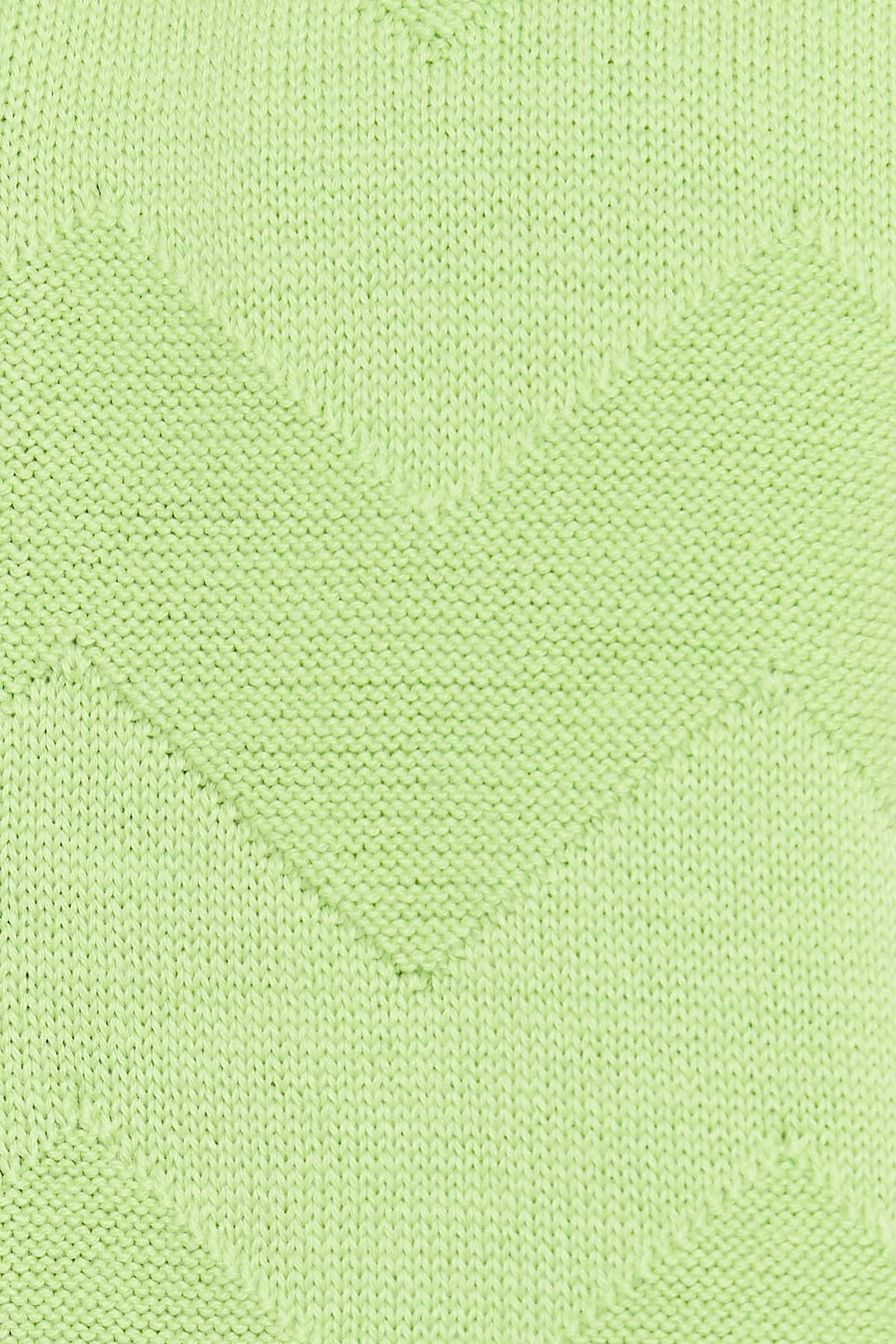 Lime Merino Wool Chevron Knit Muffler | Women